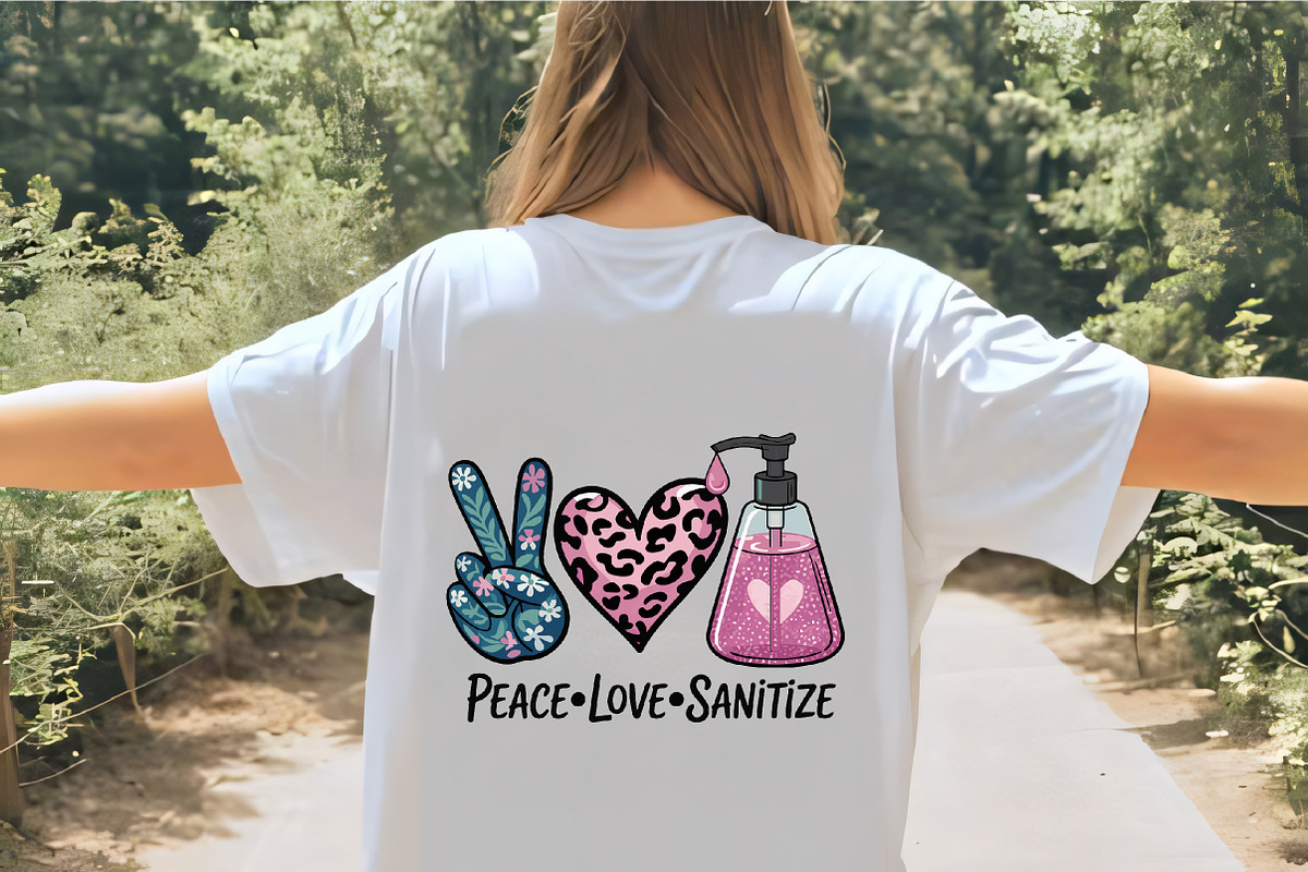 Peace love sanitize leopard heart pe, an Illustration by CrexoraLab (Photo 3 of 4)