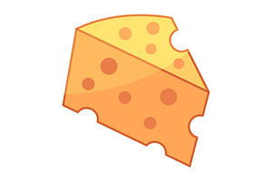 Cheese Illustration Icon, an Icon by Pexelpy