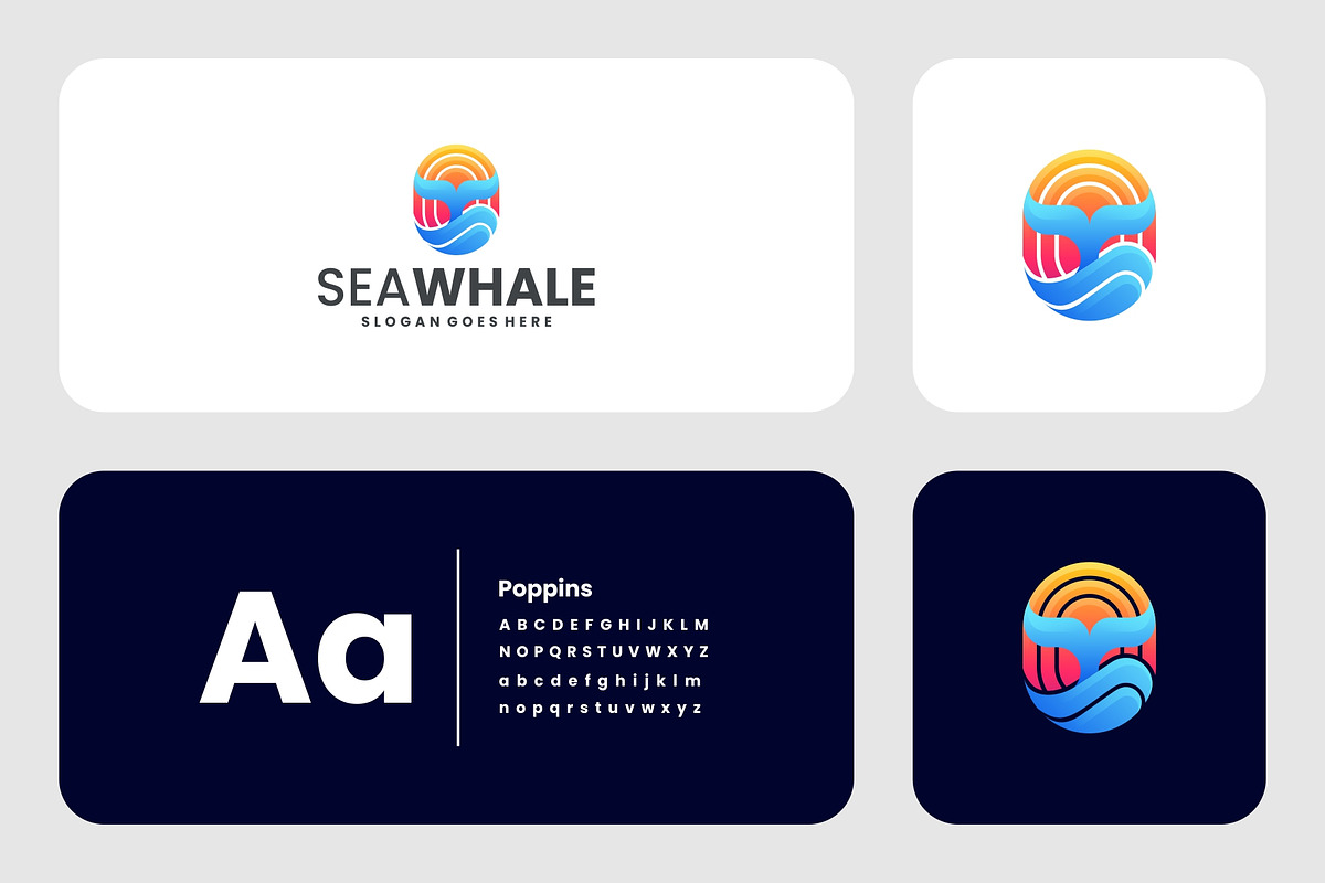 Gradient Modern Tail Whale Logo, a Branding & Logo Template by Artnivora.Std (Photo 2 of 3)