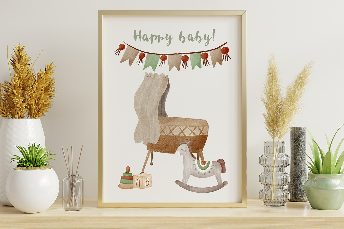 Gender reveal clipart & pattern, a Decorative Illustration by SleptArt (Photo 5 of 7)
