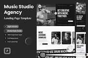Up you studio - Music Studio Agency, a Landing Page Template by SLAB! Design (Thumbnail 1 of 5)