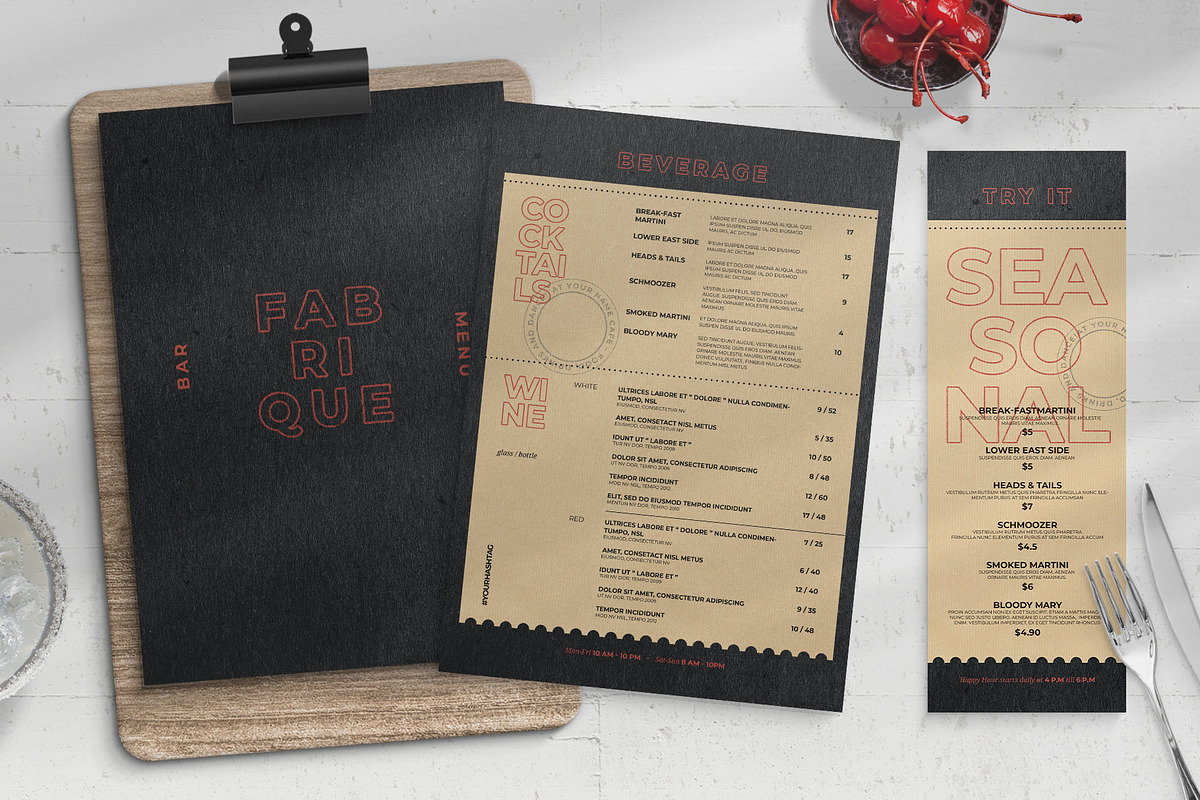 Restaurant Menu Template, a Flyer Template by BrandPacks (Photo 1 of 6)