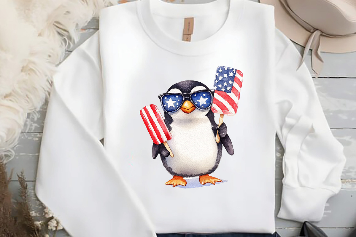 watercolor Animals 4th of July, an Illustration by DreamCafeArt (Photo 5 of 5)