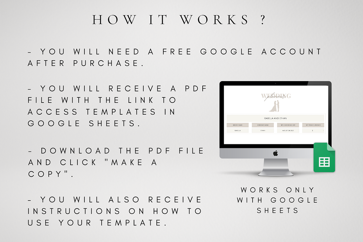 Digital Wedding Spreadsheet, a Templates & Theme by BRANDcontent (Photo 7 of 8)