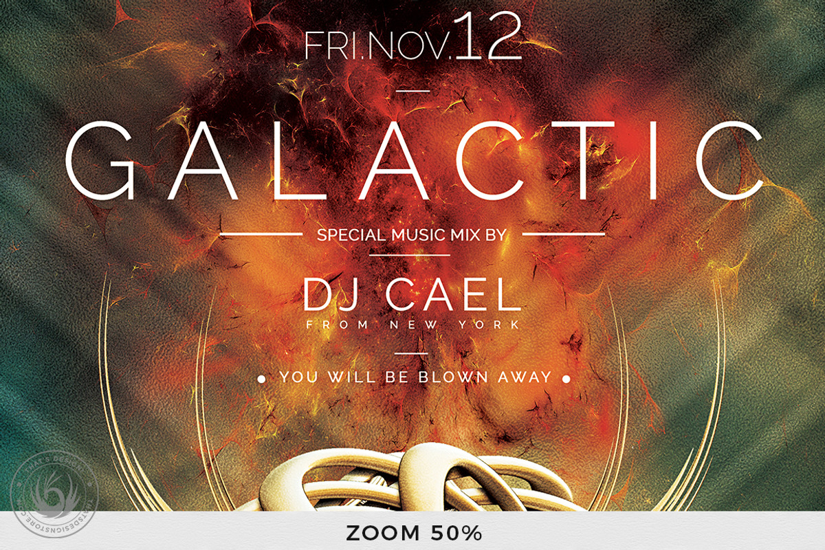 Galactic Sound Flyer Template V1, a Flyer Template by ThatsDesignArt (Photo 7 of 7)
