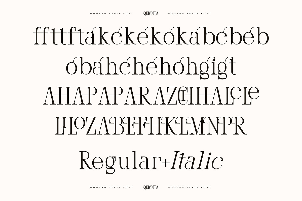 Qelenta - Modern Serif Font, a Serif Font by AmorfaType (Photo 6 of 10)