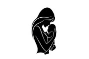 50 Mother and Baby Silhouette Bundle, an Illustration by Creativeshirt (Thumbnail 31 of 48)
