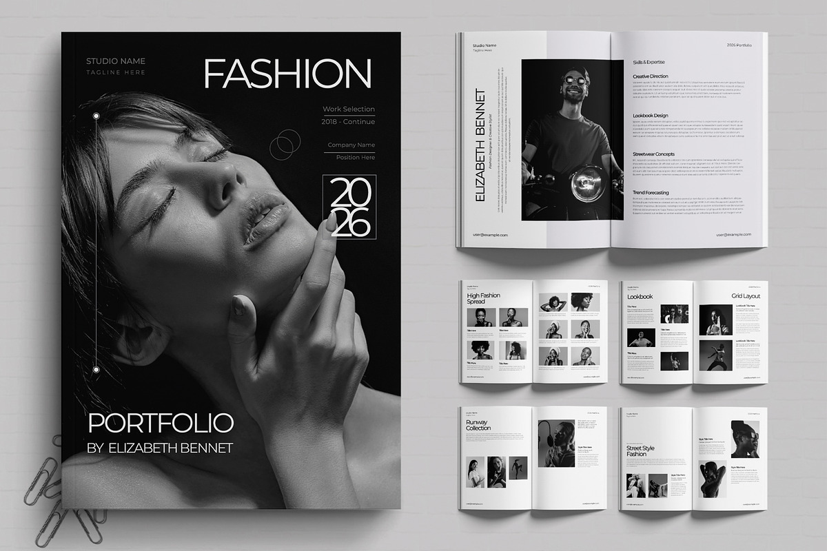 Fashion Lookbook Portfolio Template, a Brochure Template by MightyDesign (Photo 1 of 6)