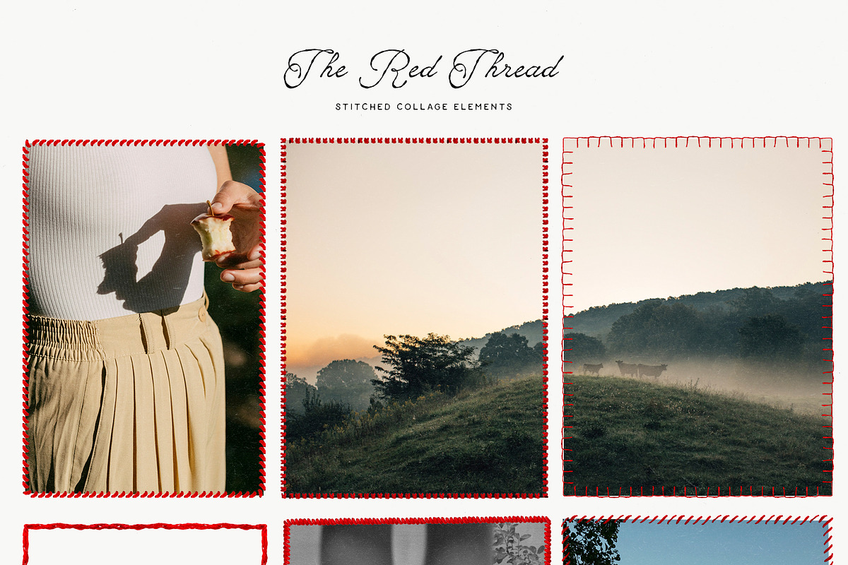 The Red Thread: Stitched Collage, an Object Graphic by Purple (Photo 3 of 14)