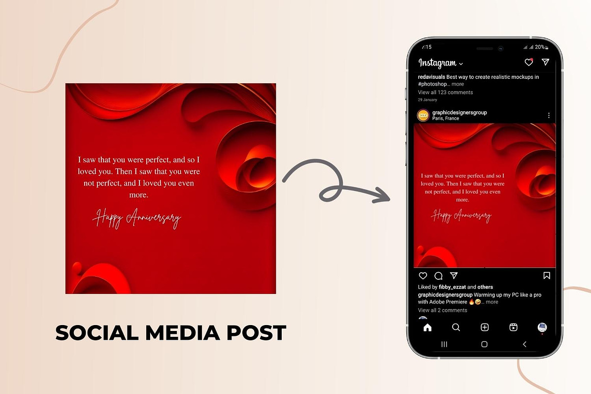 Anniversary Post & Quotes Canva, a Social Media Template by AN Productions (Photo 6 of 7)