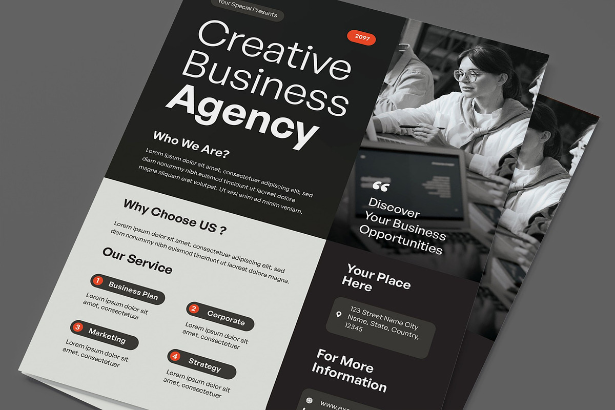 Creative Agency Flyer, a Flyer Template by graphicook (Photo 2 of 3)