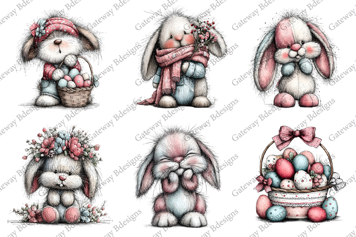 Whimsical Easter Clipart Bundle, an Illustration by GatewayDesign (Photo 2 of 3)