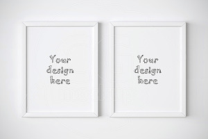 Set Of Two Minimal Frames Mockup