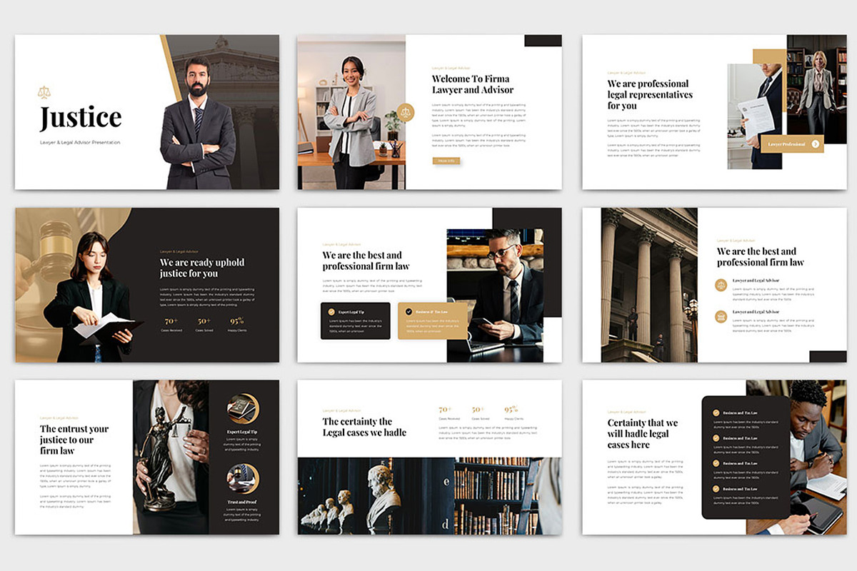 Justice Presentation Template, a Presentation Template by TypeMakers