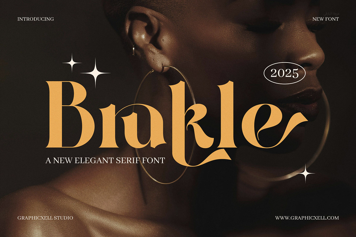 Brukle Elegant Serif Font, a Serif Font by Graphicxell (Photo 1 of 9)