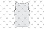 Scalloped Tank Fashion Flat, a Shirt Mockup by haydenwentworth (Thumbnail 3 of 3)