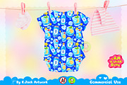 Cute Blue Ocean Soda Seamless, a Background Graphic by K.JackArtwork (Thumbnail 5 of 8)