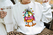Whimsical Christmas Chick Clipart, an Illustration by Sublimation Artist (Thumbnail 4 of 6)