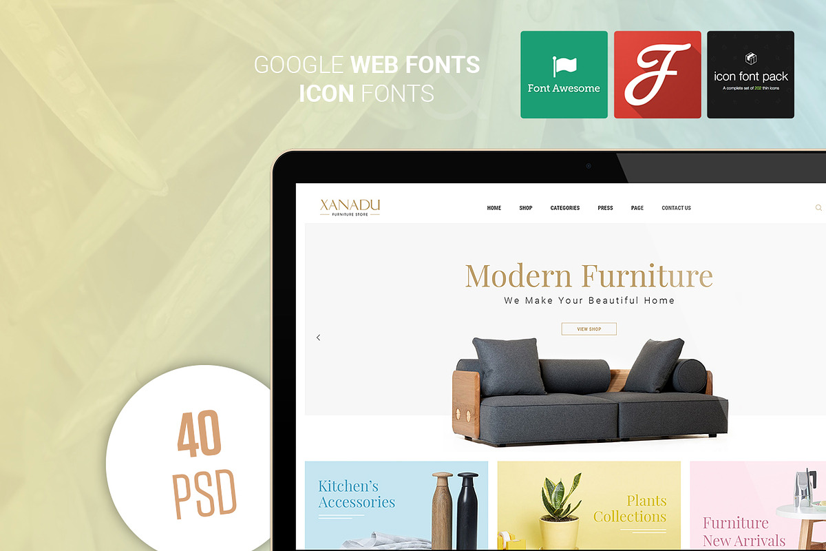 Xanadu – MultiConcept PSD Template, a Websites & App Template by EngoCreative.com (Photo 2 of 5)