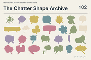 102 Hand-Drawn Bubble Shapes