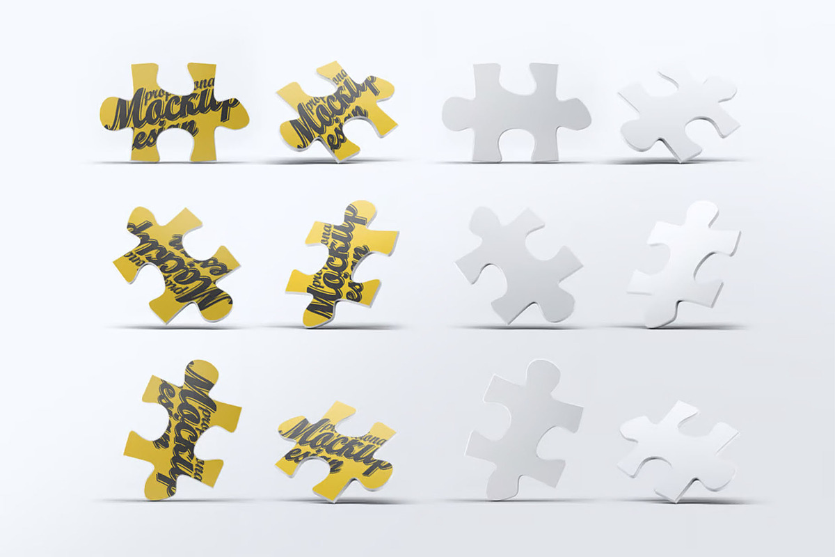 One Puzzle Piece Mock-Up, an Advertising Mockup by Se٧enStudio (Photo 6 of 6)