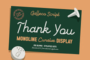 Galleco Script – Monoline Cursive, a Script Font by Drizy (Thumbnail 10 of 10)