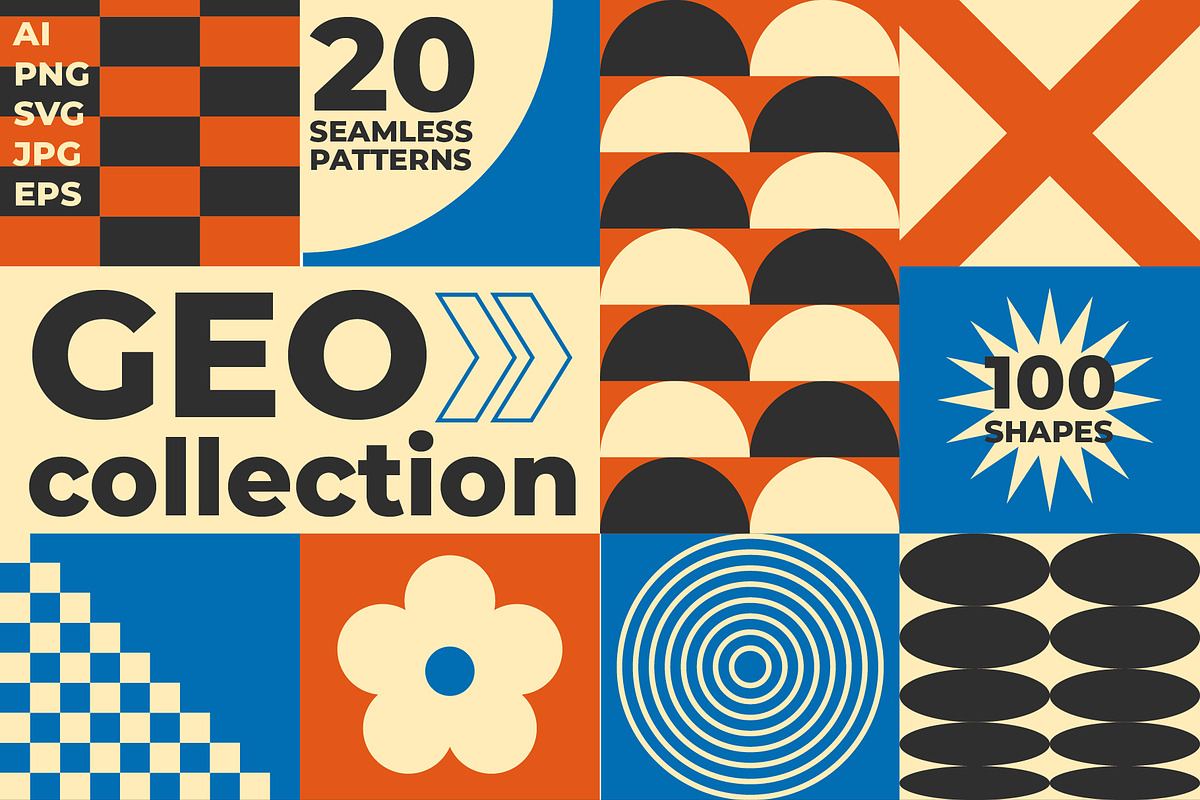 Geometric Seamless Patterns, a Pattern Graphic by AnnArt (Photo 1 of 7)