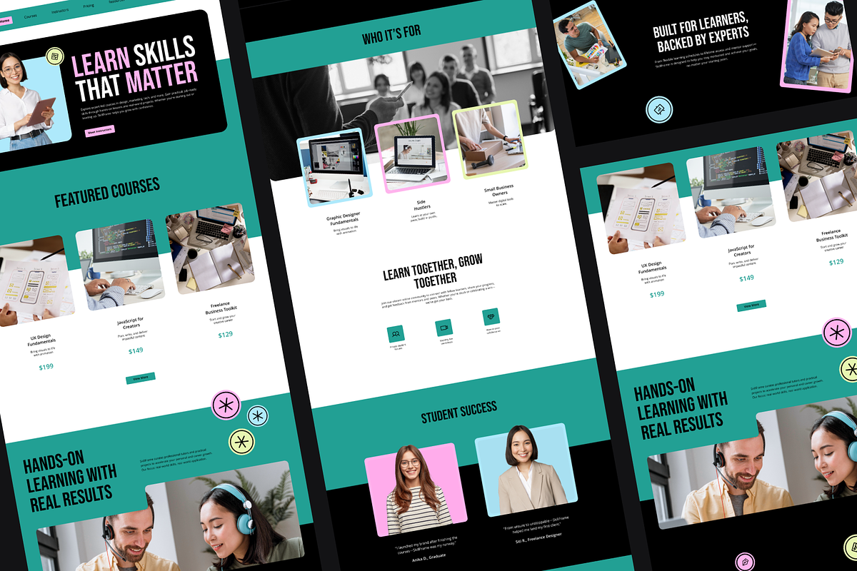 Figma Course Landing Page, a Landing Page Template by Musara (Photo 2 of 5)