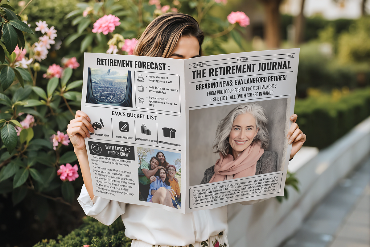 Newspaper Retirement Template preview 7