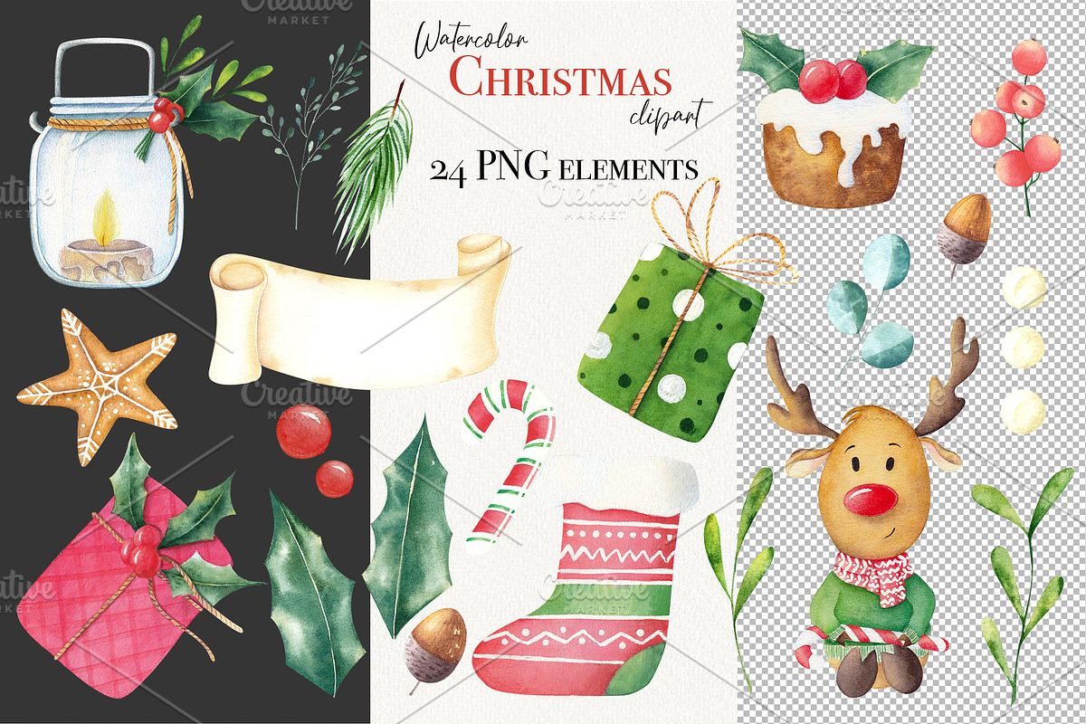 Watercolor  Christmas Collection, a Graphic by NinaBrai (Photo 2 of 6)