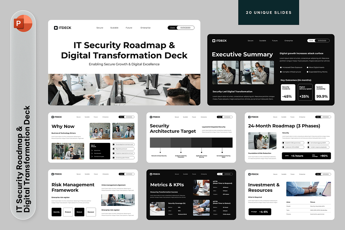 IT Security Roadmap & Digital, a Presentation Template by Sixtemp (Photo 1 of 3)