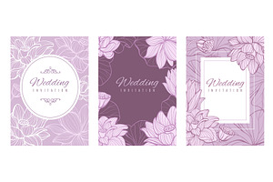 Event invitations with fine lotus, an Object Illustration by YummyBuum