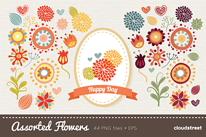 Assorted Flowers Clipart