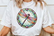 Stained Glass Dragonfly Sublimation, an Illustration by CraftArtStudio (Thumbnail 4 of 6)