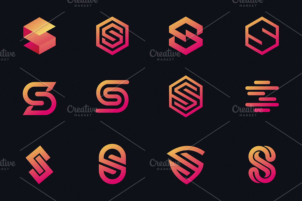 Modern Letter S Logos, an Object Graphic by ProArt