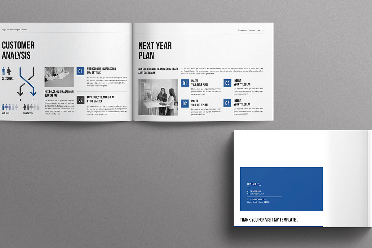 Annual Report Template Landscape, a Brochure Template by Work-Envance (Photo 6 of 8)