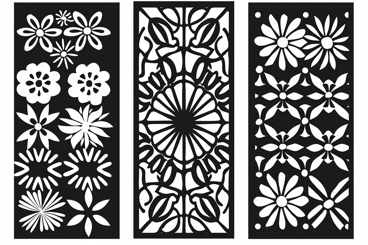 Elegant Floral Laser Cut Panel Bund, a Graphic by Creativeshirt (Photo 7 of 10)
