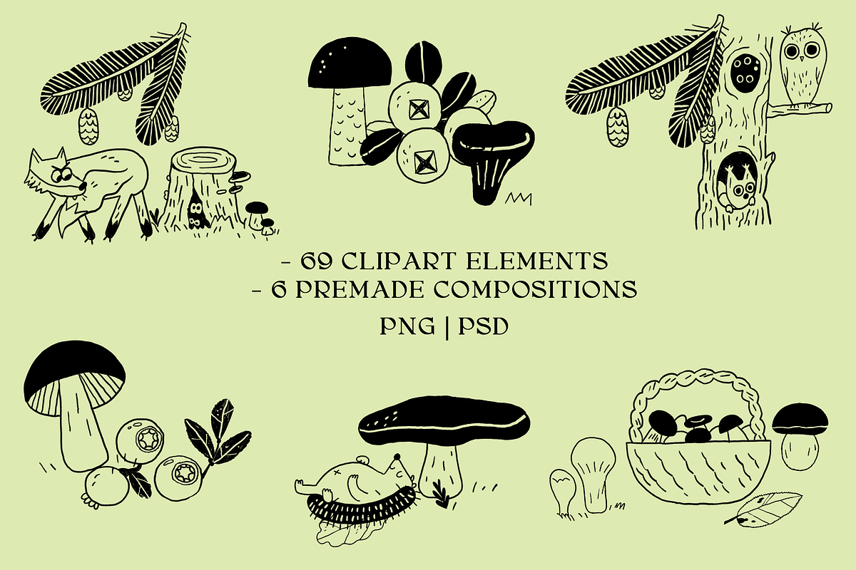 Ink Forest: Botanicals & Characters, an Animal Illustration by Schumacher Shop (Photo 18 of 19)
