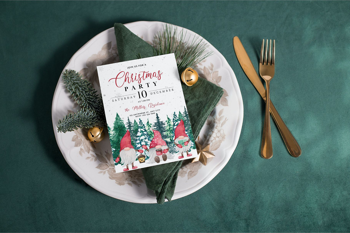 Editable Christmas Invitation, an Invitation Template by ForeverPrint (Photo 5 of 10)