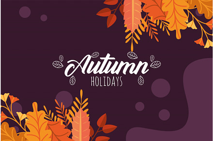 autumn seasonal poster, an Illustration by studiogstock