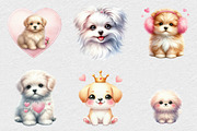 Whimsical Valentine Fluffy Dog, an Illustration by DreamCafeArt (Thumbnail 4 of 7)