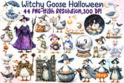 Witchy Goose Halloween Clipart Set, an Illustration by Sublimation Artist (Thumbnail 1 of 6)