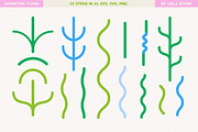 Geometric Floral Shapes & Patterns, an Object Graphic by Leila Divine (Thumbnail 8 of 16)
