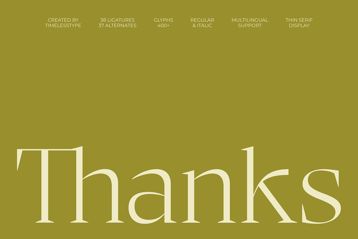 Bigest Karath Thin Serif Display, a Serif Font by timelesstype.co (Photo 20 of 20)