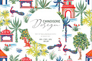 Chinoiserie Design(Pattern & motifs), a Pattern Graphic by HannaStudio (Thumbnail 1 of 7)