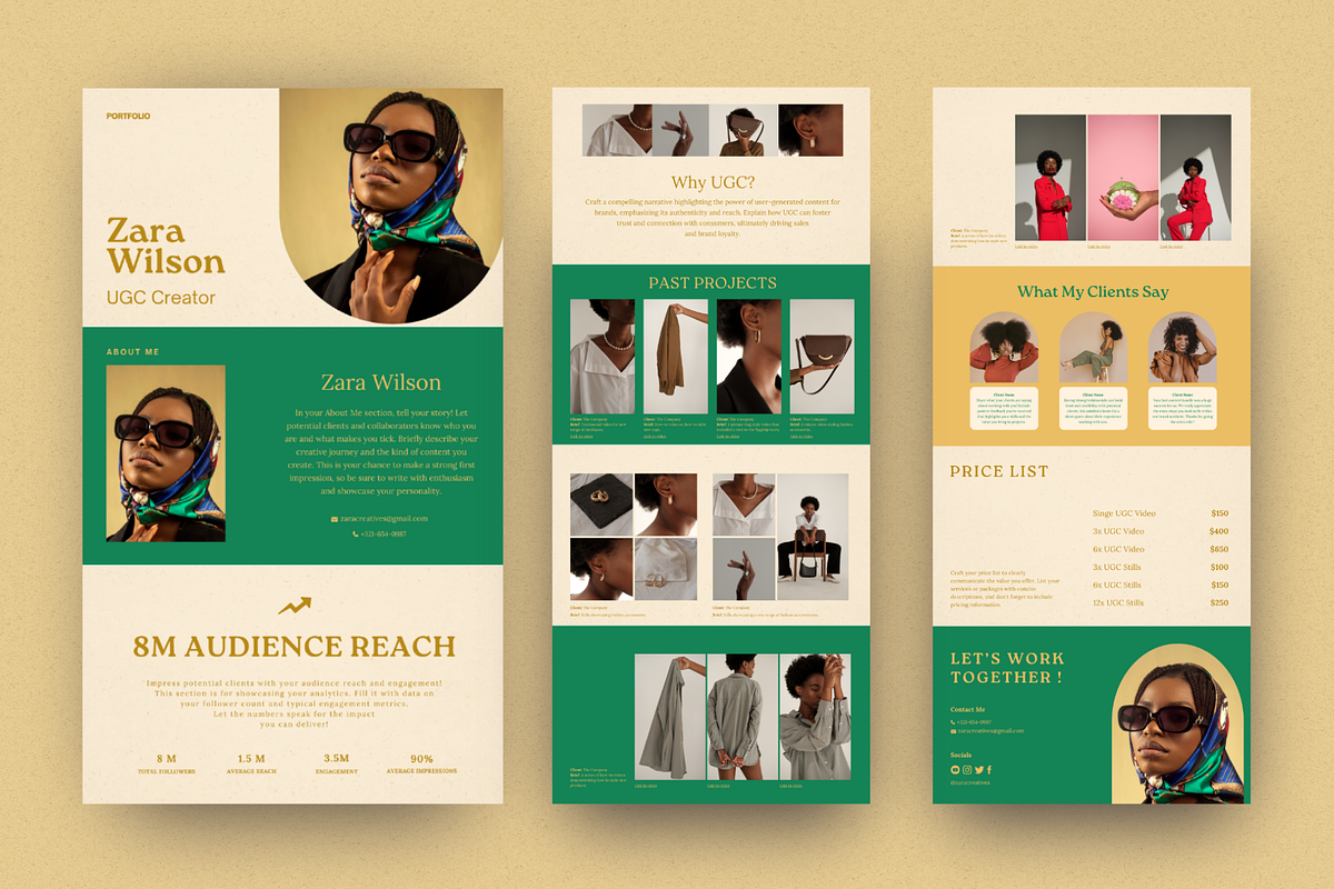 Bold UGC Portfolio Website Canva, a Websites & App Template by The Chaos Project (Photo 3 of 8)