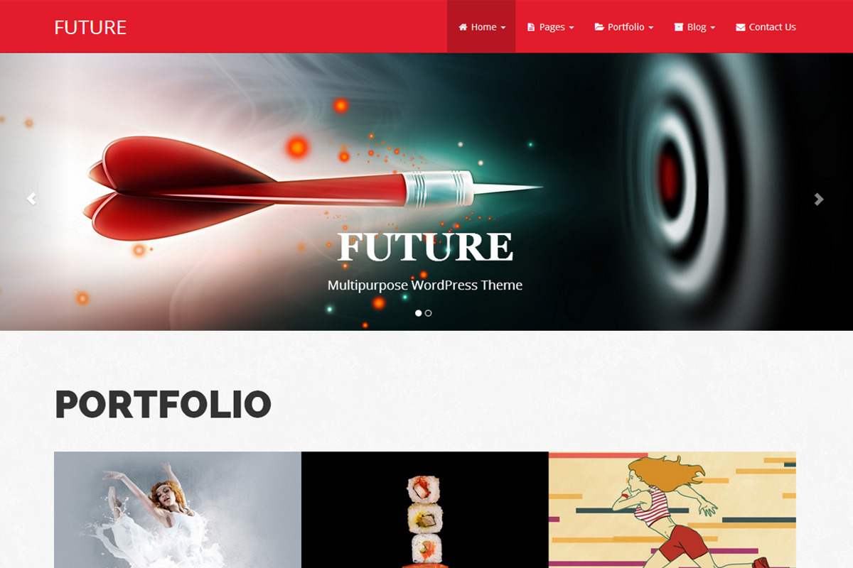 Future - Bootstrap WordPress Theme, a WordPress Template by DesignOrbital (Photo 1 of 5)
