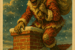vintage santa clown illustration, a Photo by Nito