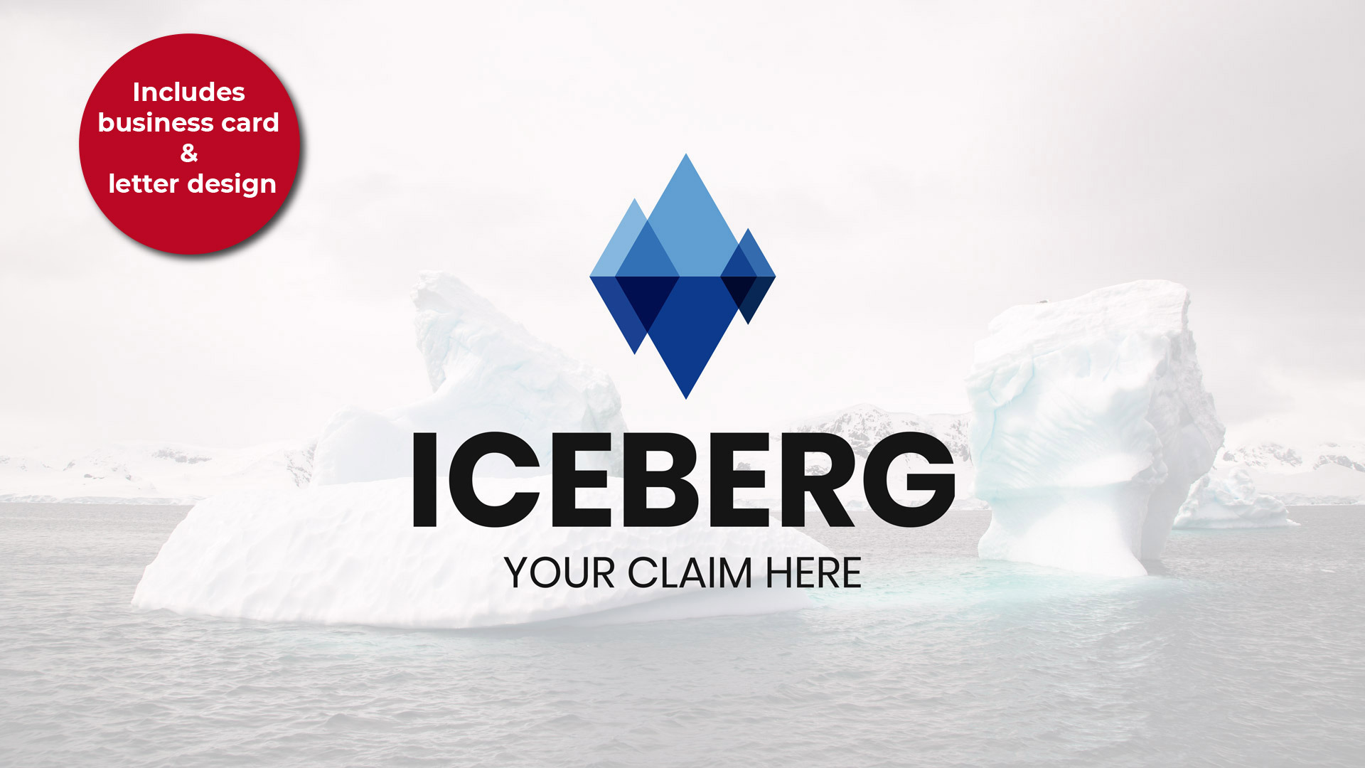 Iceberg Logo by Luis Quesada Design  Creative Market