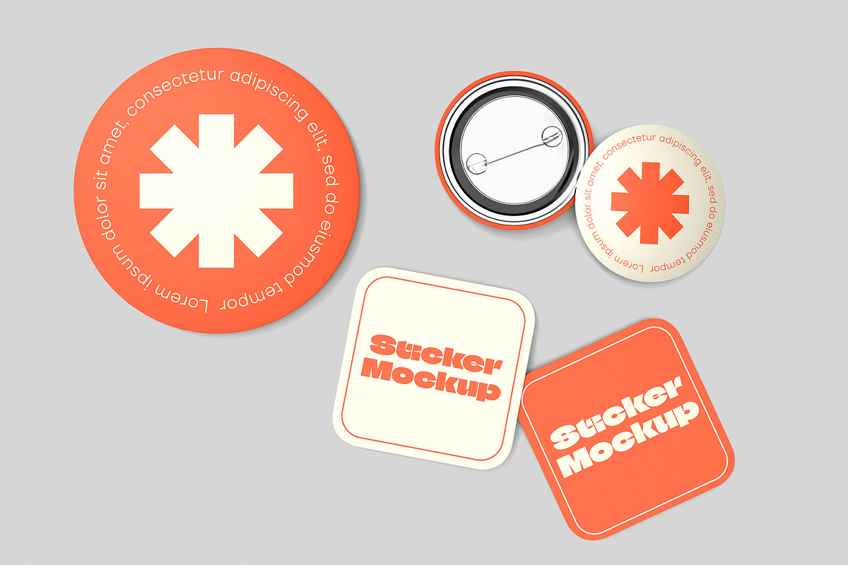 Round Sticker Mockup Template, a Product Mockup by graphypix (Photo 1 of 4)